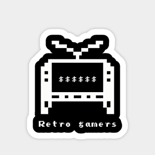 White Tube TV Pixel Art Sticker